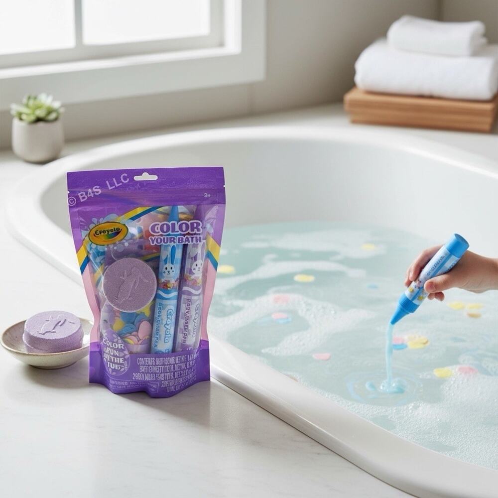 Crayola Kids Color Your Bath Set Bomb Confetti Pens Paints Bath Kit